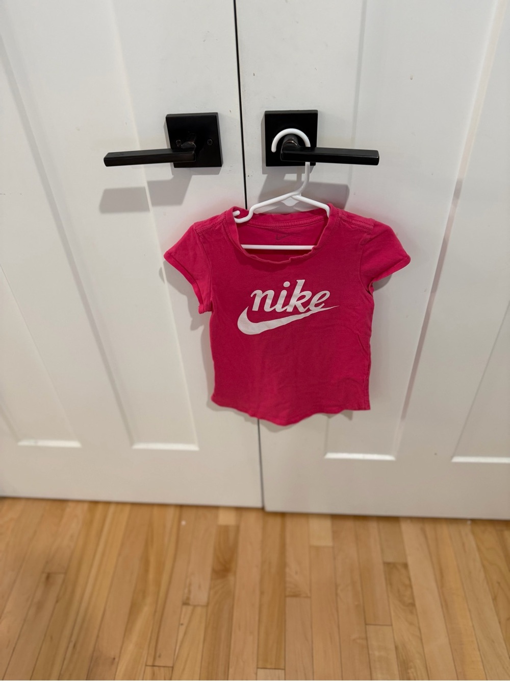Nike Pink Girls' Short Sleeve Logo Tee Sz 6x